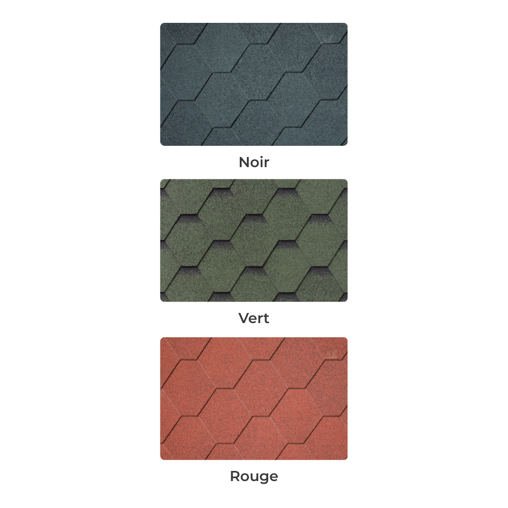 Shingle hexagonal 3 coloris